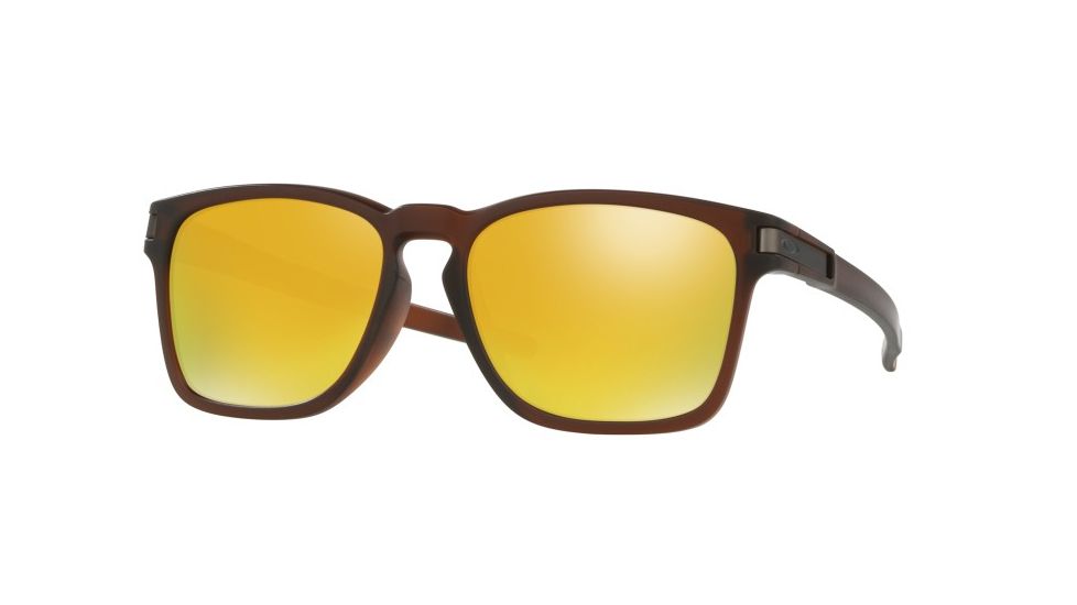 Oakley LATCH SQUARED A OO9358 Sunglasses 935805-55 - Matte Rootbeer Frame, 24K Iridium Lenses