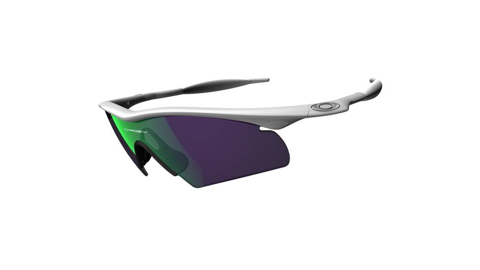 Oakley M-Frame Hybrid Sunglasses - Polished White Frame w/ Jade Iridium Lenses 09-196