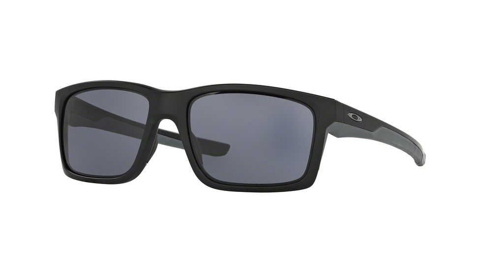 Oakley MAINLINK OO9264 Sunglasses 926401-57 - Matte Black Frame, Grey Lenses