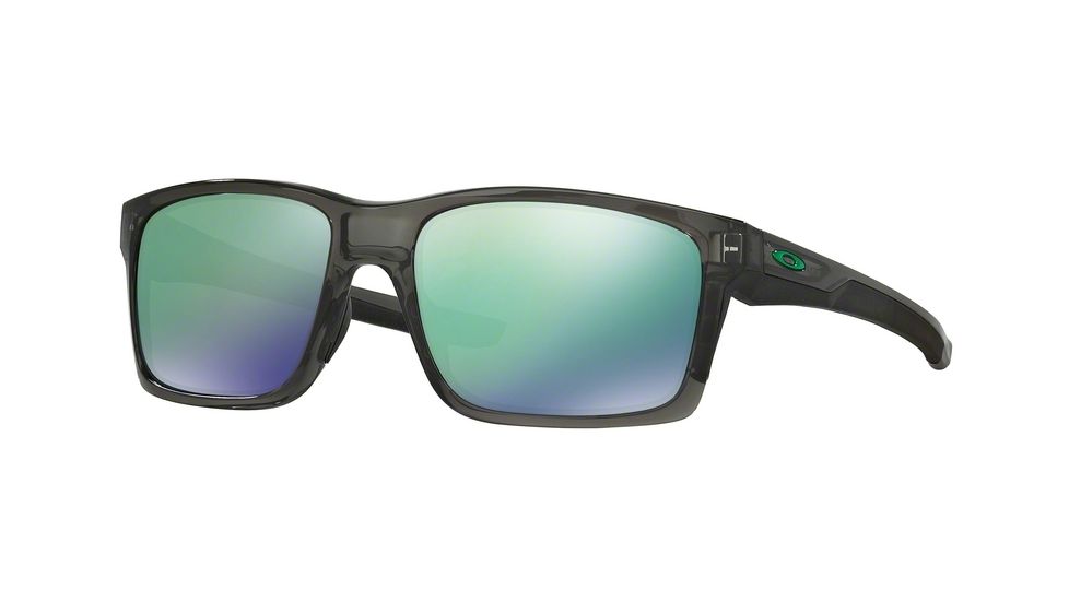 Oakley MAINLINK OO9264 Sunglasses 926404-57 - Grey Smoke Frame, Jade Iridium Lenses
