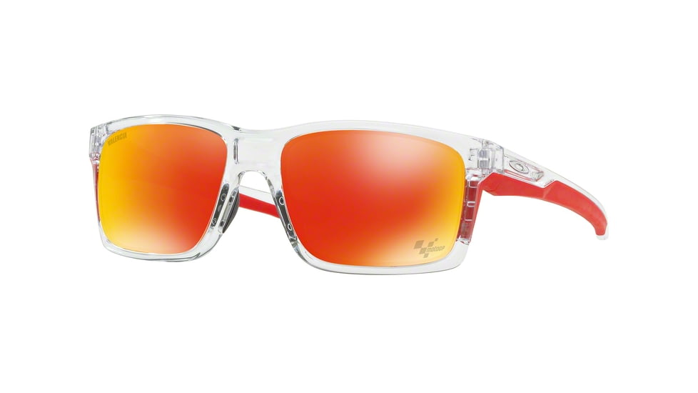 Oakley Mainlink OO9264 Sunglasses 926439-57 - Polished Clear Frame, Prizm Ruby Lenses