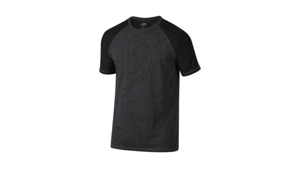 Oakley Miu Evolve Short Sleeve Top - Mens, Jet Black Heather, Large 433559-01S-L