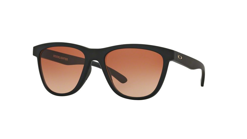Oakley MOONLIGHTER OO9320 Sunglasses 932002-53 - Matte Black Frame, VR50 Brown Gradient Lenses