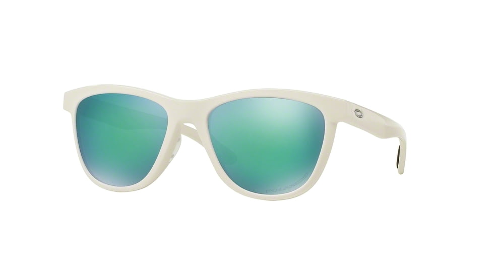 Oakley MOONLIGHTER OO9320 Sunglasses 932006-53 - Polished White Frame, Jade Iridium Polarized Lenses