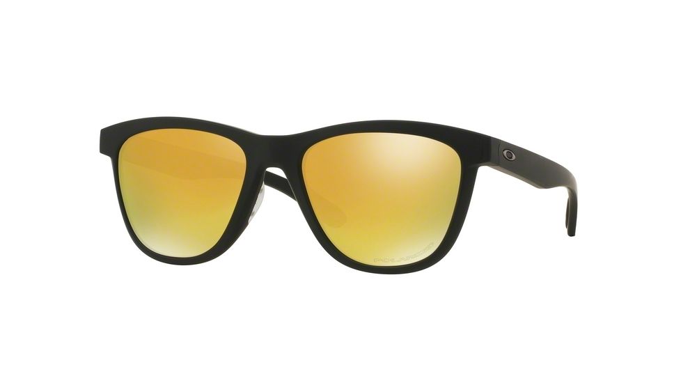 Oakley MOONLIGHTER OO9320 Sunglasses 932010-53 - Matte Black Frame, 24K Iridium Polarized Lenses