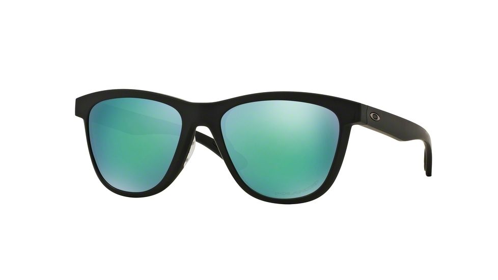 Oakley MOONLIGHTER OO9320 Sunglasses 932012-53 - Matte Black Frame, Jade Iridium Polarized Lenses