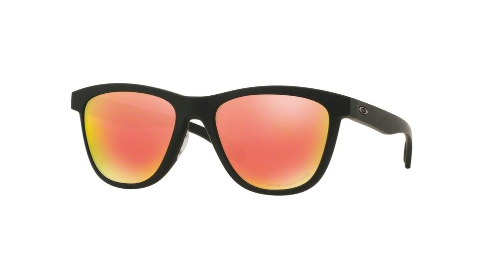 Oakley MOONLIGHTER OO9320 Sunglasses 932013-53 - Matte Black Frame, Ruby Iridium Polarized Lenses