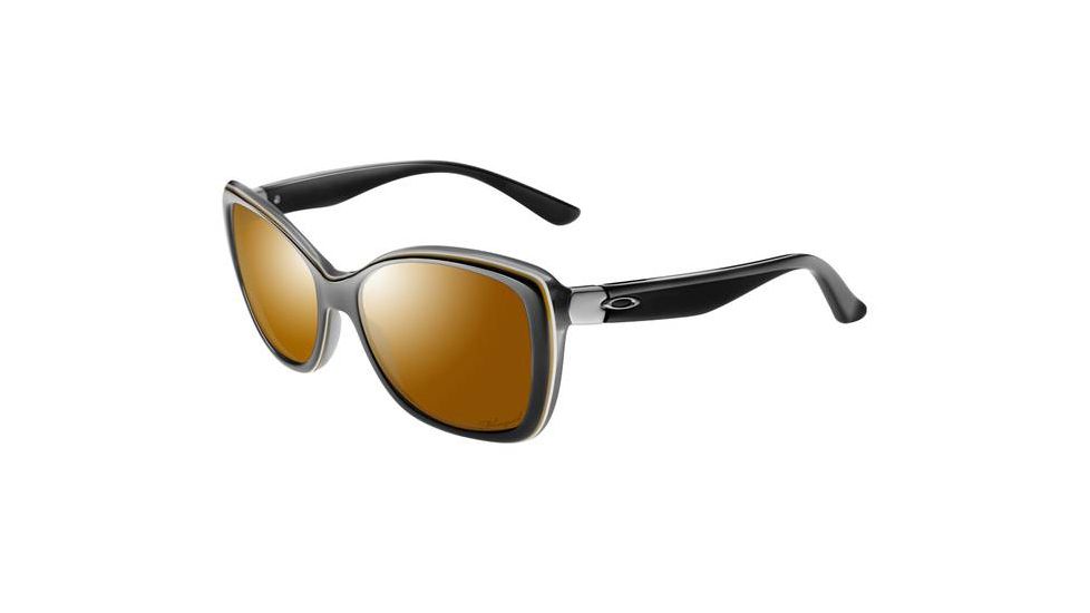 Oakley News Flash Sunglasses - Black Shadow Frame and Bronze Polarized Lens OO2025-07