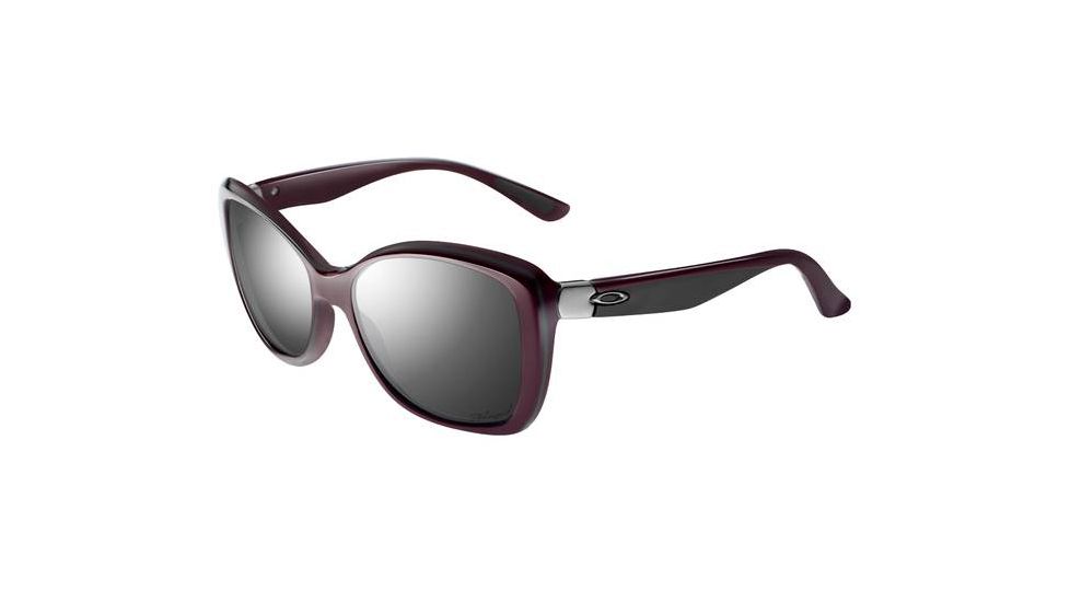 Oakley News Flash Sunglasses - Pomegranate Frame and Grey Polarized Lens OO2025-05