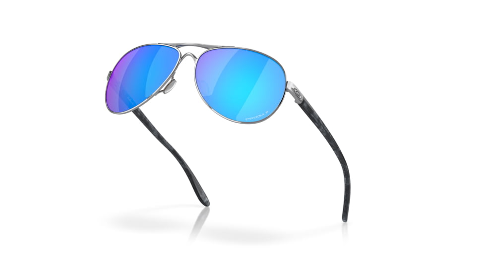 Oakley OO4079 Feedback Sunglasses - Women's, Polished Chrome Frame, Prizm Sapphire Polarized Lenses, 407933-59