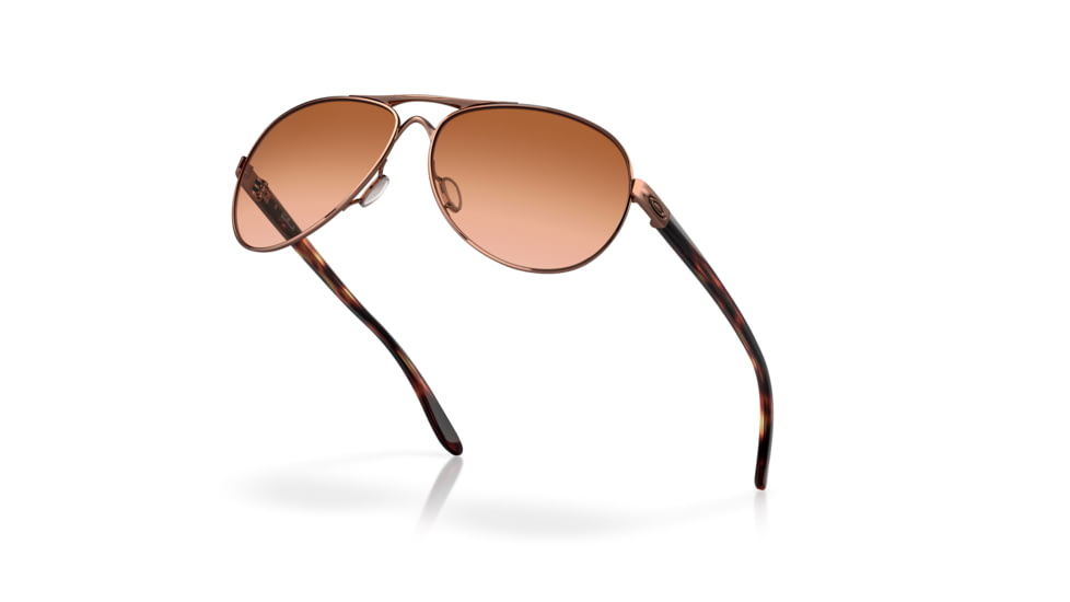 Oakley OO4079 Feedback Sunglasses - Women's, Rose Gold Frame, VR50 Brown Gradient Lens OO4079-01