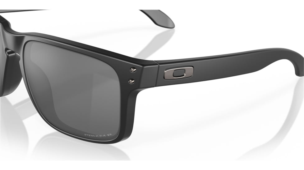 Oakley OO9102 Holbrook Sunglasses, Matte Black Frame, Prizm Black Polarized Lenses, OO9102-9102D6-55