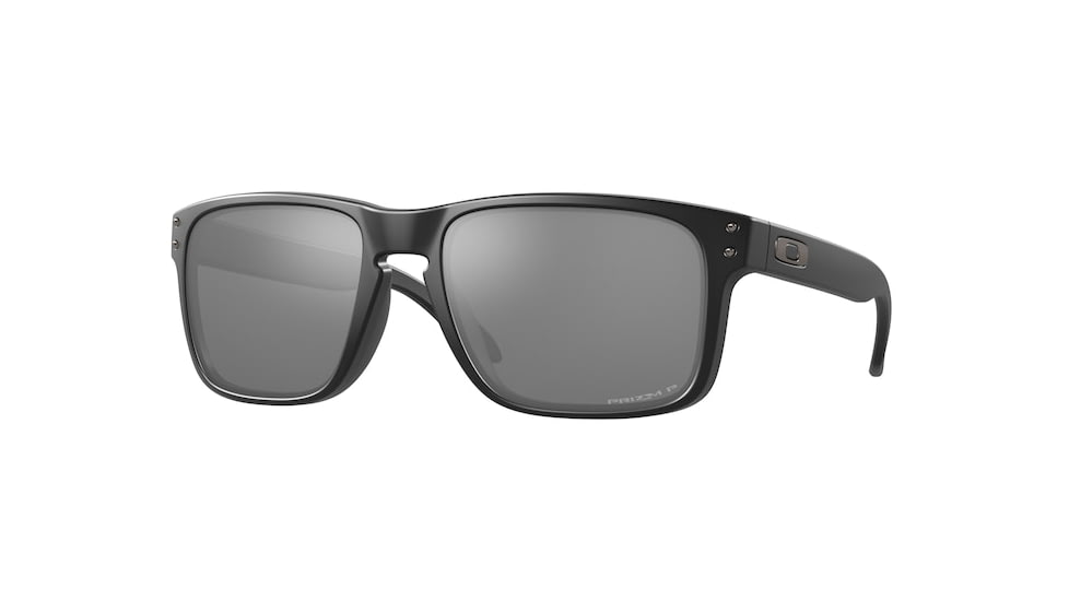 Oakley OO9102 Holbrook Sunglasses, Matte Black Frame, Prizm Black Polarized Lenses, OO9102-9102D6-55
