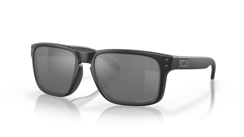 Oakley OO9102 Holbrook Sunglasses, Matte Black Frame, Prizm Black Polarized Lenses, OO9102-9102D6-55