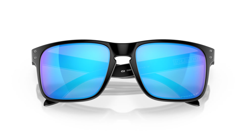 Oakley OO9102 Holbrook Sunglasses, Matte Black Frame, Prizm Sapphire Polarized Lenses, OO9102-9102F0-55