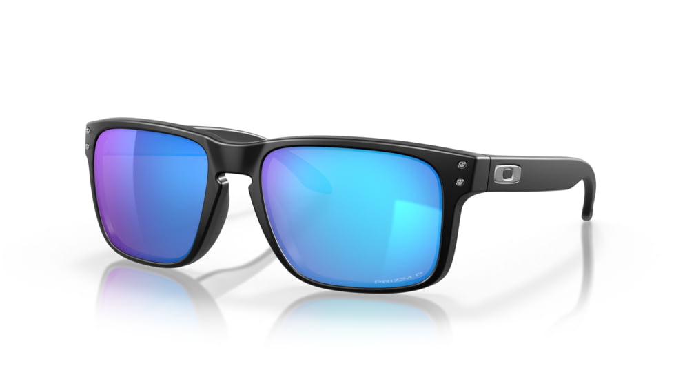 Oakley OO9102 Holbrook Sunglasses, Matte Black Frame, Prizm Sapphire Polarized Lenses, OO9102-9102F0-55