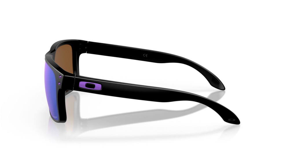 Oakley OO9102 Holbrook Sunglasses, Matte Black Frame, Prizm Violet Lenses, OO9102-9102K6-55