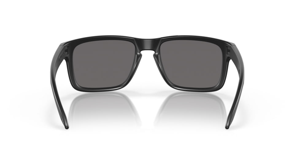 Oakley OO9102 Holbrook Sunglasses, Matte Black Frame, Red Idrium Lenses, OO9102-36