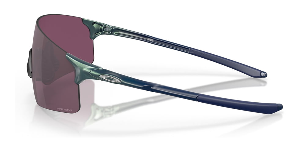 Oakley OO9454 EVZero Blades Sunglasses, Matte Silver/Blue Colorshift Frame, Prizm Road Black Lens, 38, OO9454-945419-38