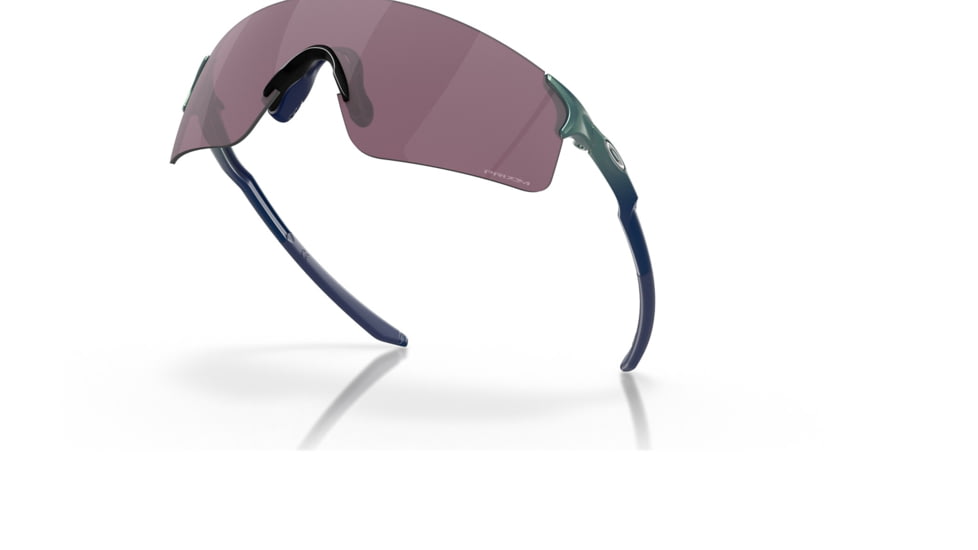 Oakley OO9454 EVZero Blades Sunglasses, Matte Silver/Blue Colorshift Frame, Prizm Road Black Lens, 38, OO9454-945419-38