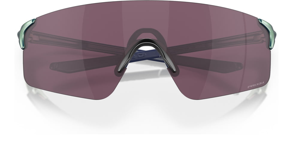 Oakley OO9454 EVZero Blades Sunglasses, Matte Silver/Blue Colorshift Frame, Prizm Road Black Lens, 38, OO9454-945419-38