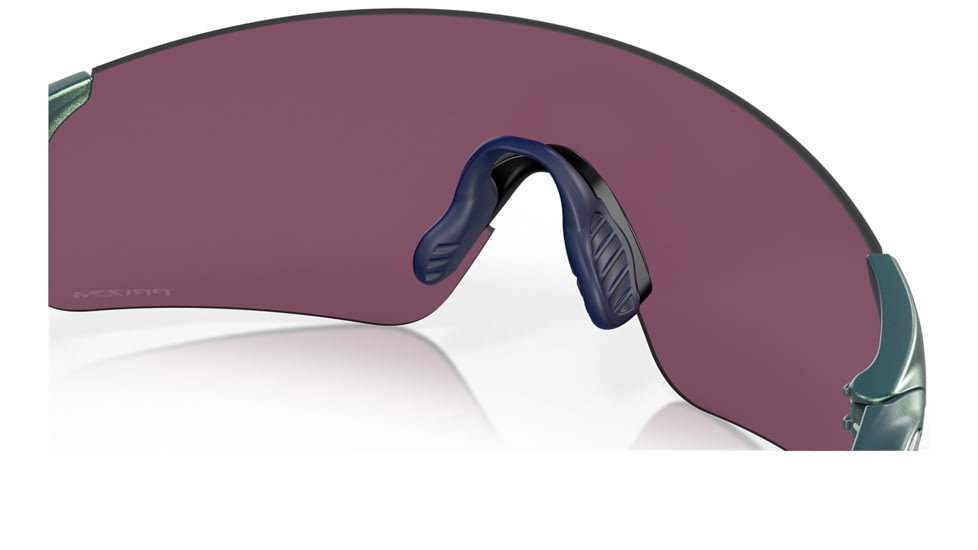Oakley OO9454 EVZero Blades Sunglasses, Matte Silver/Blue Colorshift Frame, Prizm Road Black Lens, 38, OO9454-945419-38