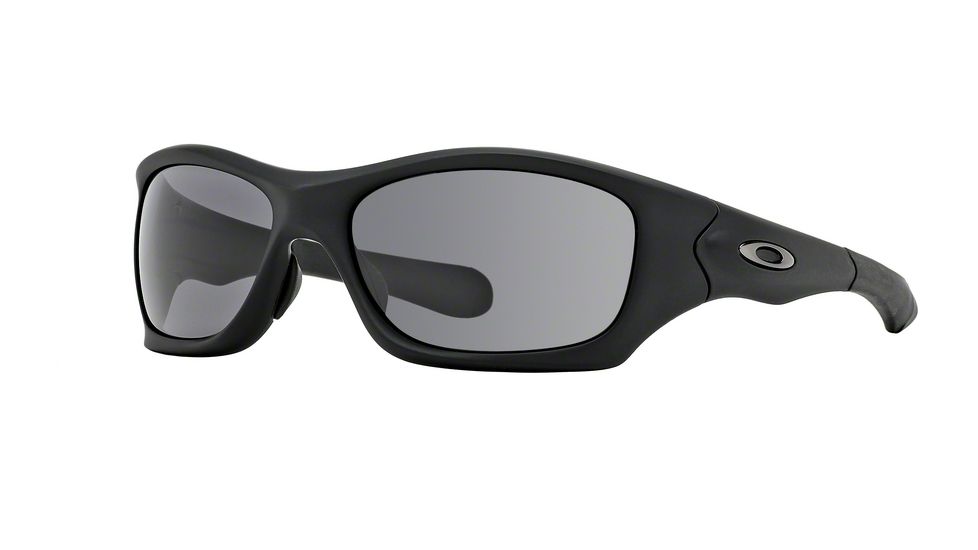 Oakley PIT BULL ASIAN OO9161 Sunglasses 916104-57 - Matte Black Frame, Warm Grey Lenses