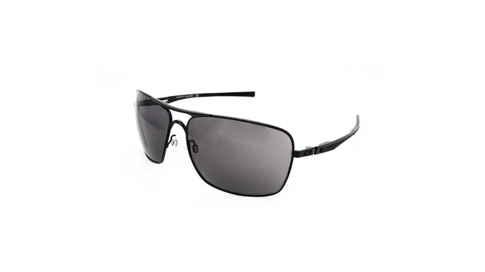 Oakley PLAINTIFF SQUARED OO4063 Sunglasses 406301-63 - Polished Black Frame, Warm Grey Lenses