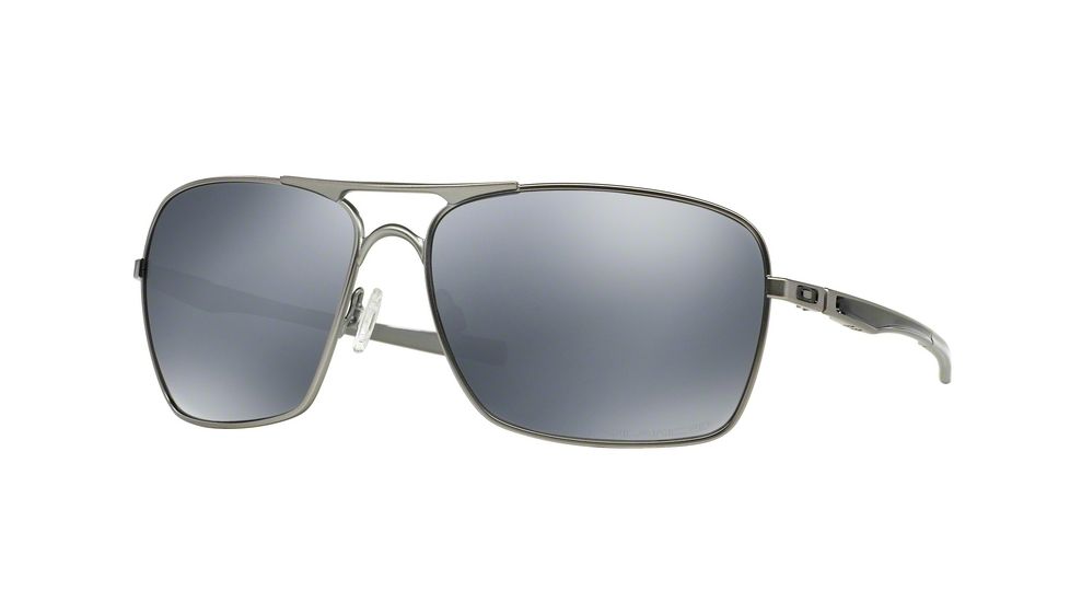 Oakley PLAINTIFF SQUARED OO4063 Sunglasses 406309-63 - Lead Frame, Black Iridium Polarized Lenses