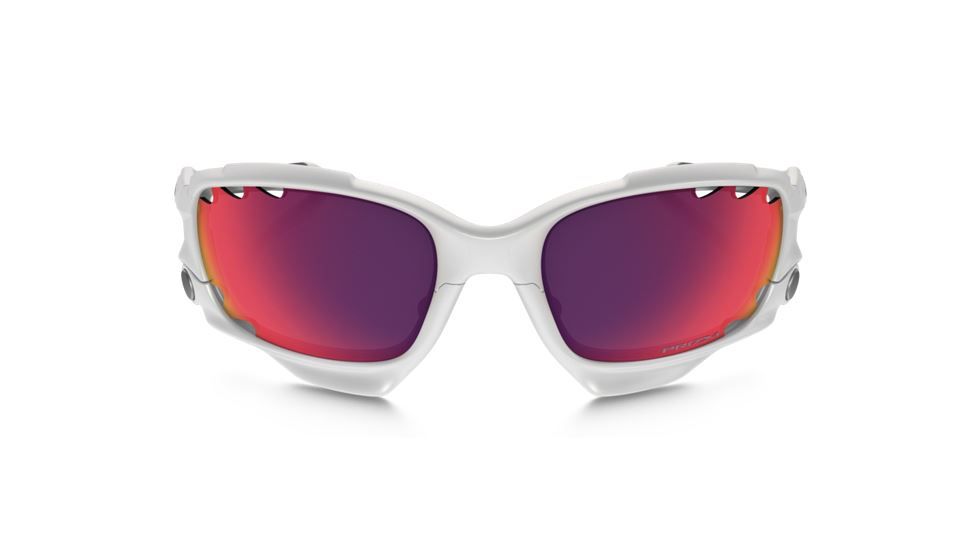 Oakley Racing Jacket Sunglasses Matte White Frame, Prizm Road &amp; Persimmon Vented Lens-OO9171-32
