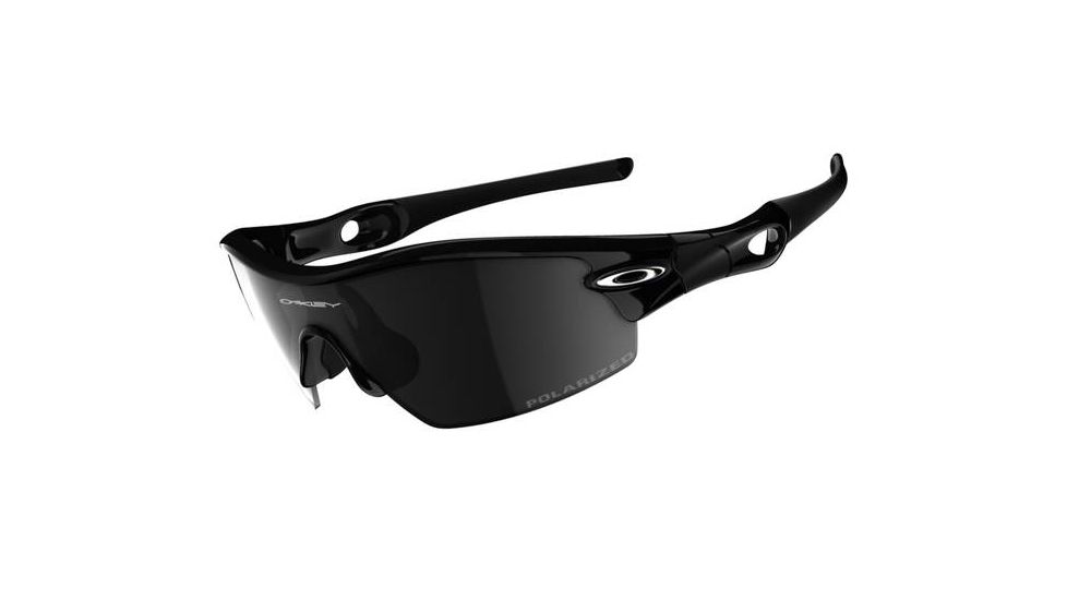 Oakley Radar Pitch Polished Black Frame w/ Black Iridium Polarized Lenses Men's Sunglasses 09-680