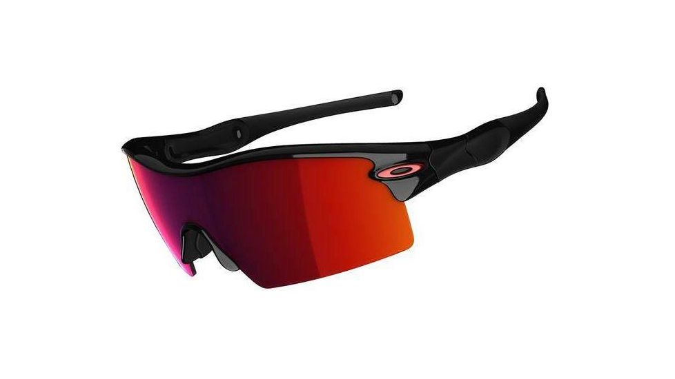 Oakley Radar XL Straight Blades Polished Black Frame w/Light +Red Lenses Sunglasses 09-742