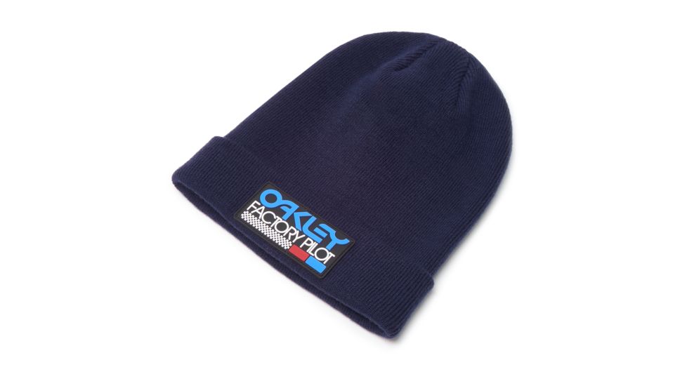 Oakley Rubber Patch Beanie - Mens, Foggy Blue, One Size, 912135-6FB-U