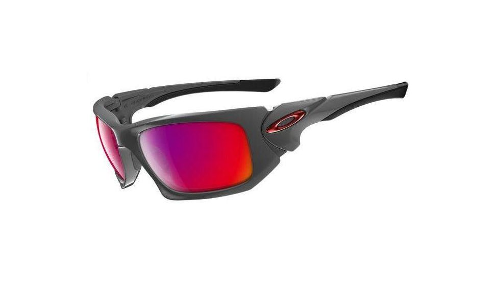 Oakley Scalpel Dark Grey Frame w/ +Red Iridium Lenses Sunglasses OO9095-04