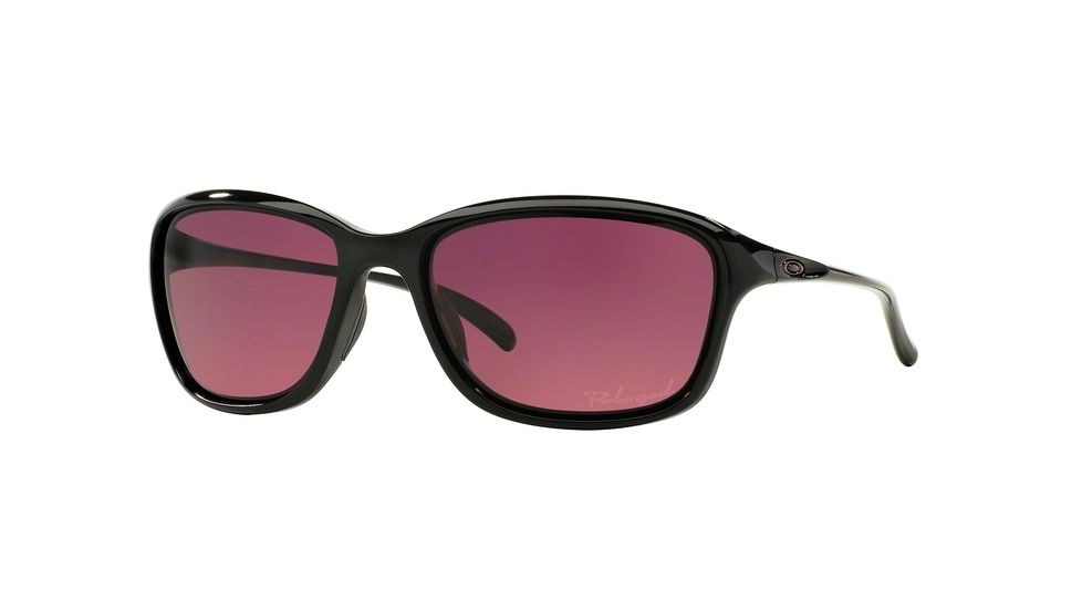 Oakley SHE'S UNSTOPPABLE OO9297 Sunglasses 929701-57 - Polished Black Frame, Rose Gradient Polar Lenses