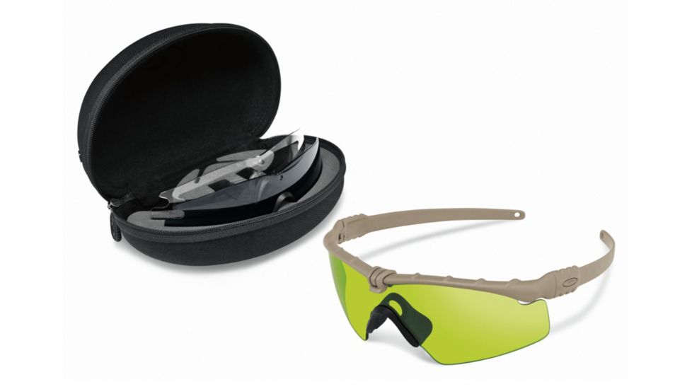 Oakley SI Ballistic M Frame 3.0 Array Sunglasses,Dark Bone Frame,Shield Clear,Grey,Laser Lens OO9146-15
