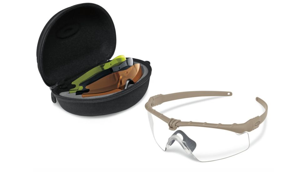 Oakley SI Ballistic M Frame 3.0 Array Sunglasses,Dark Bone Frame,Shield Clear,Grey. Persimmon,Laser Lens OO9146-16