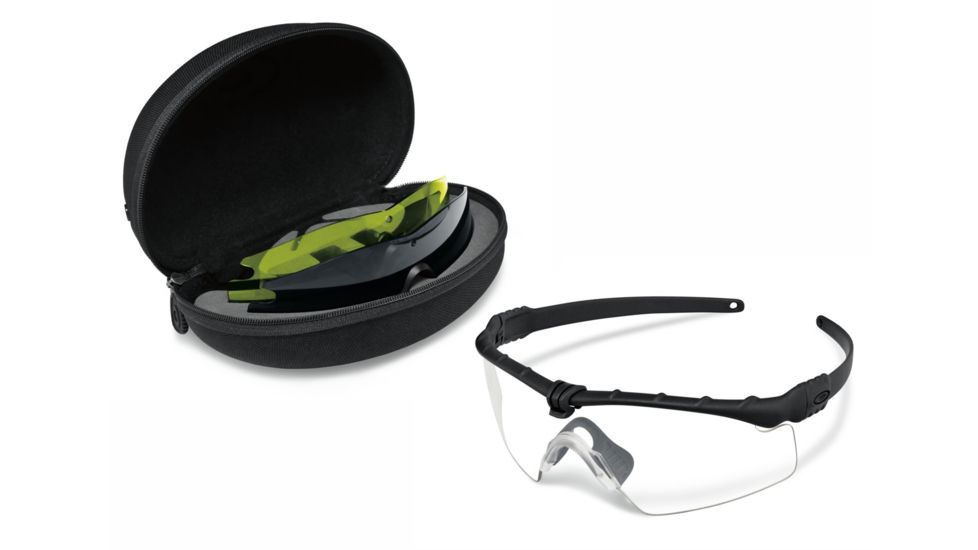 Oakley SI Ballistic M Frame 3.0 Array Sunglasses,Matte Black Frame,Shield Clear,Grey,Laser Lens OO9146-17