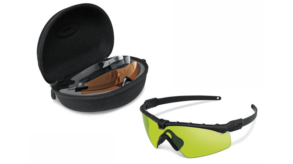 Oakley SI Ballistic M Frame 3.0 Array Sunglasses,Matte Black Frame,Shield Clear,Grey,Persimmon,Laser Lens OO9146-18