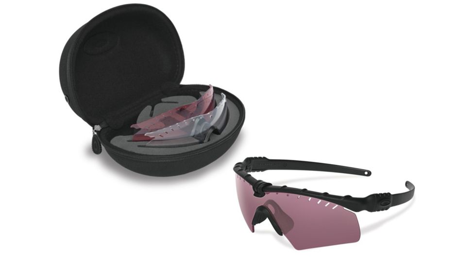 Oakley SI Ballistic M Frame 3.0 Hybrid Sunglasses,Vented Matte Black Frame,Shield Prizm Clear,TR22/TR45 Lens OO9146-25