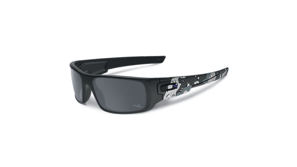 Oakley SI Crankshaft Sunglasses,Matte Carbon Camo Frame,Rectangle Black Iridium Lens OO9239-14