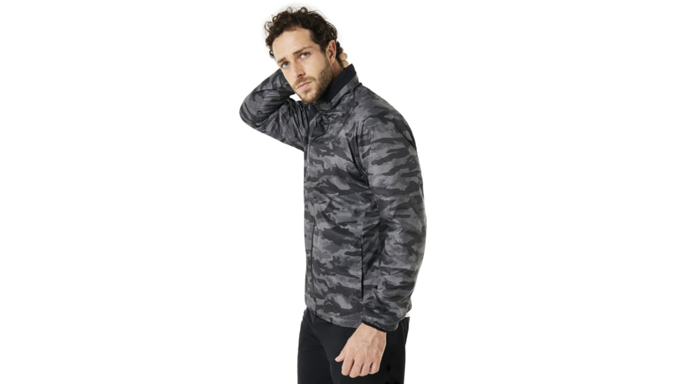 Oakley Enhance Graphic Wind Warm Jacket 8.7 - Mens, Black Print, 2XL, 412584-00G-XXL