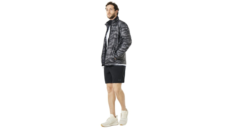 Oakley Enhance Graphic Wind Warm Jacket 8.7 - Mens, Black Print, 2XL, 412584-00G-XXL