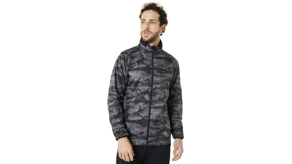 Oakley Enhance Graphic Wind Warm Jacket 8.7 - Mens, Black Print, 2XL, 412584-00G-XXL