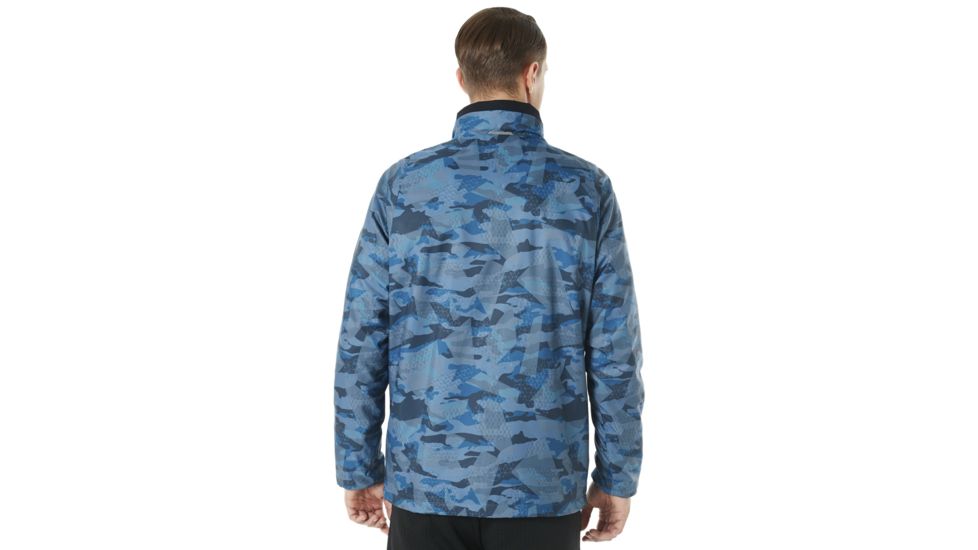 Oakley Enhance Graphic Wind Warm Jacket 8.7 - Mens, Blue Storm Print, Large, 412584-66V-L