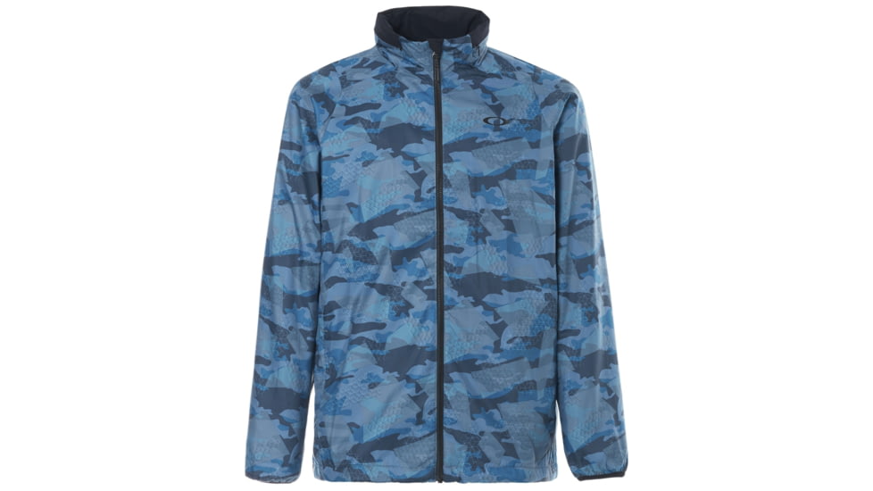 Oakley Enhance Graphic Wind Warm Jacket 8.7 - Mens, Blue Storm Print, Large, 412584-66V-L