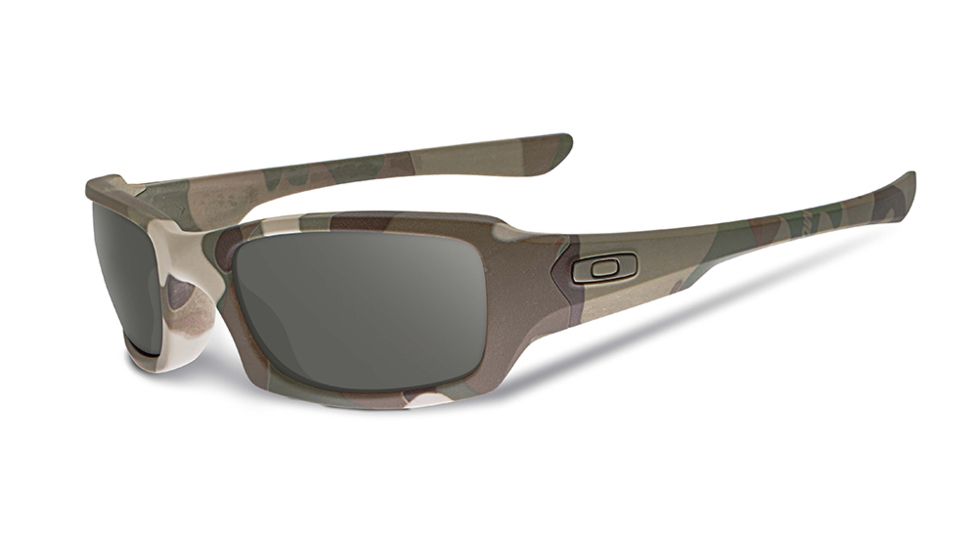 Oakley SI Fives Squared Sunglasses, Multicam Frame, Warm Grey Lens 53-076
