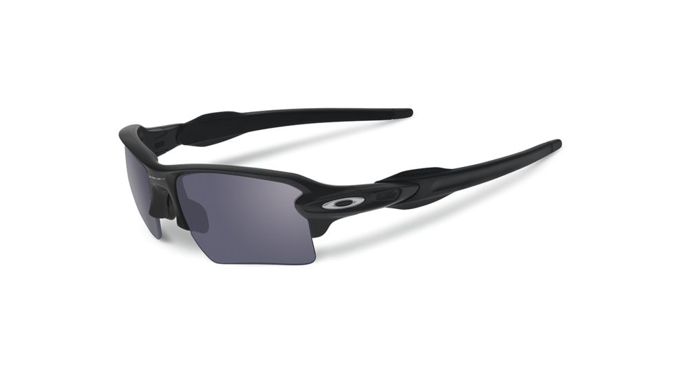 Oakley SI Flak Jacket 2.0 XL Sunglasses,Matte Black Frame,Rectangle Grey Lens OO9188-13