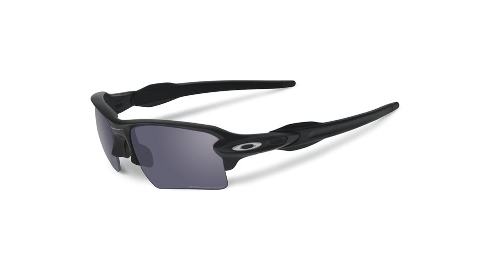 Oakley SI Flak Jacket 2.0 XL Sunglasses,Matte Black Frame,Rectangle Grey Polarized Lens OO9188-14