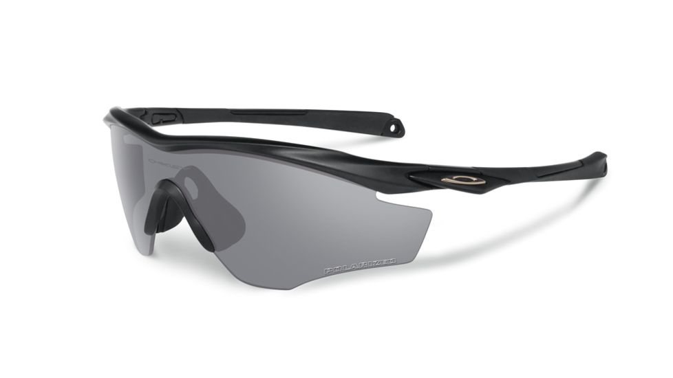 Oakley SI M2 Frame Sunglasses,Matte Black Frame,Shield Grey Polarized Lens OO9212-10